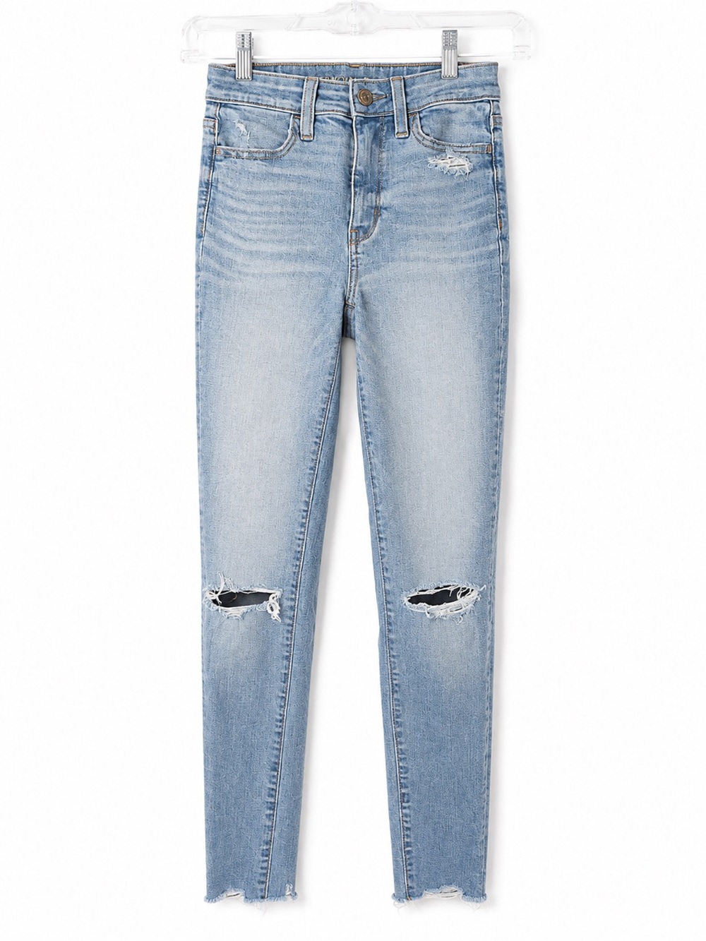 American Eagle Outfitters Light Blue Skinny Distressed Jeans